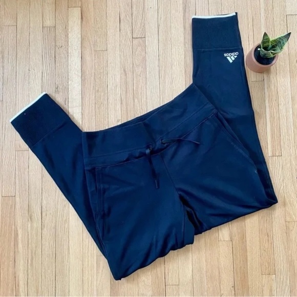 Adidas VRCT Drawcord Ribbed Black Track Trainning Pants Size M - Picture 13 of 15